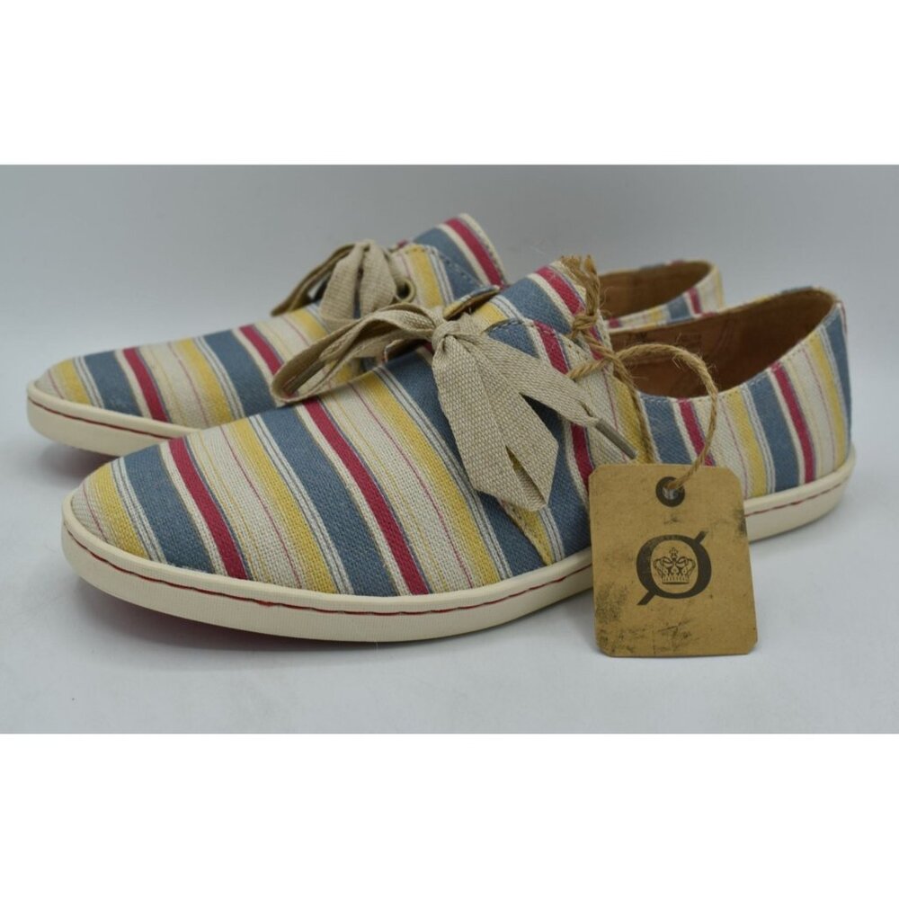 Born Womens Size 7.5 Datil Striped Multicolor Canvas Casual Shoes Sneakers